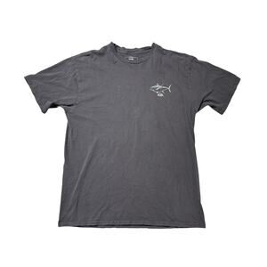 Quiksilver Waterman Collection Mens M Black & Grey Fish Logo Graphic T-Shirt